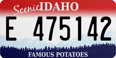 ID license plate E475142
