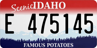 ID license plate E475145