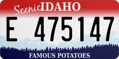 ID license plate E475147