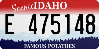 ID license plate E475148