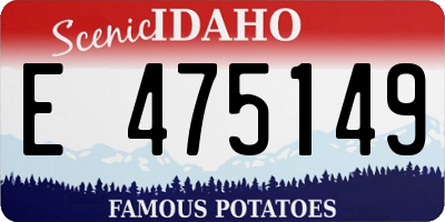 ID license plate E475149