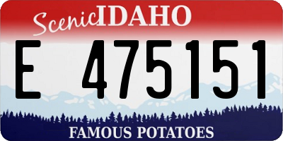 ID license plate E475151