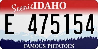 ID license plate E475154