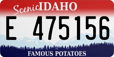 ID license plate E475156