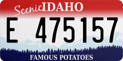ID license plate E475157