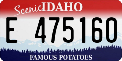 ID license plate E475160