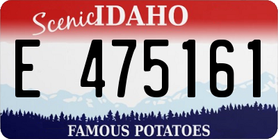 ID license plate E475161
