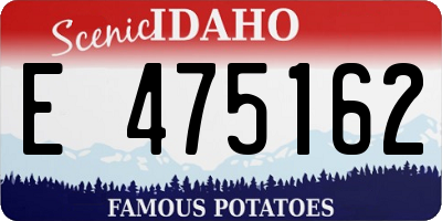 ID license plate E475162