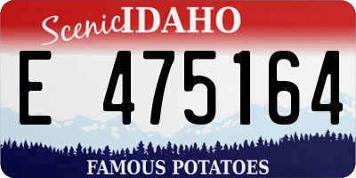 ID license plate E475164