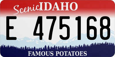 ID license plate E475168