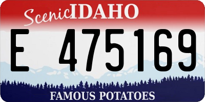 ID license plate E475169