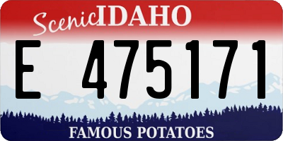 ID license plate E475171