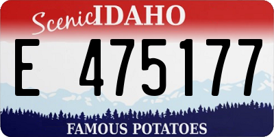 ID license plate E475177