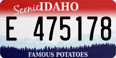 ID license plate E475178