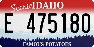 ID license plate E475180