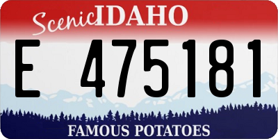 ID license plate E475181