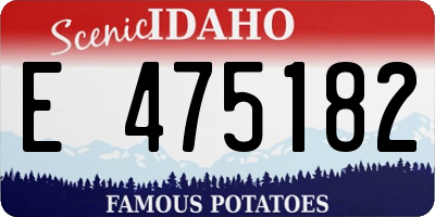 ID license plate E475182