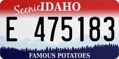 ID license plate E475183