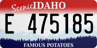 ID license plate E475185