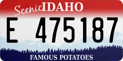 ID license plate E475187