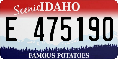 ID license plate E475190