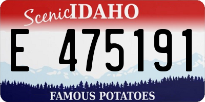 ID license plate E475191