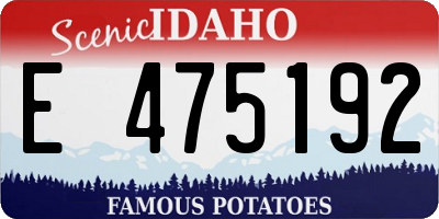ID license plate E475192