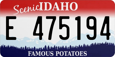 ID license plate E475194