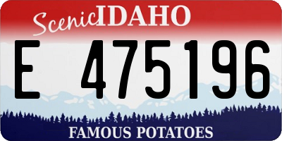 ID license plate E475196