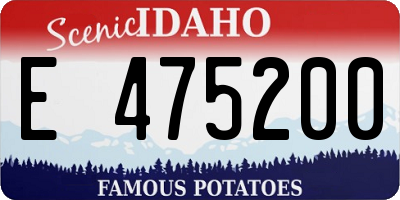 ID license plate E475200