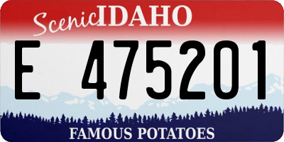 ID license plate E475201