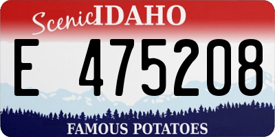 ID license plate E475208