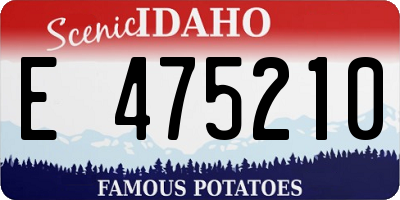 ID license plate E475210