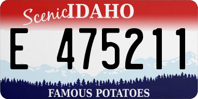 ID license plate E475211