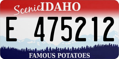 ID license plate E475212