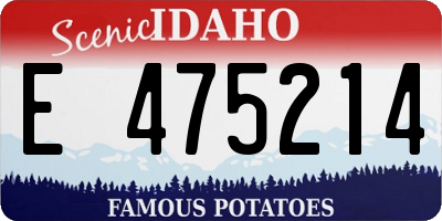 ID license plate E475214