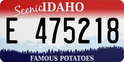 ID license plate E475218