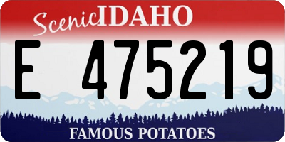 ID license plate E475219