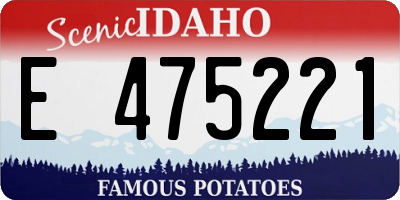 ID license plate E475221