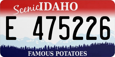 ID license plate E475226