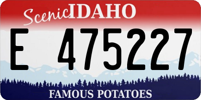ID license plate E475227