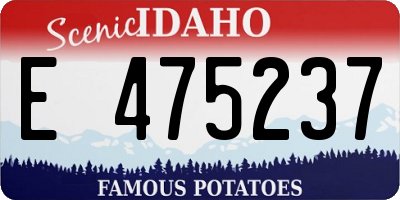ID license plate E475237