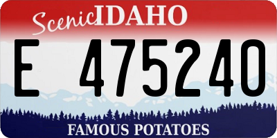 ID license plate E475240