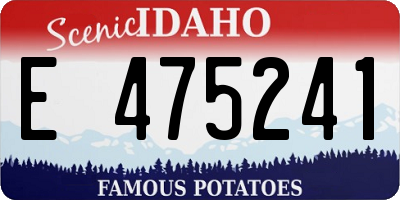 ID license plate E475241