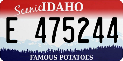 ID license plate E475244