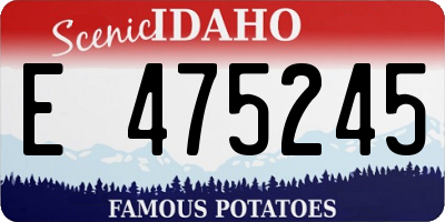ID license plate E475245