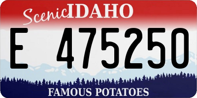 ID license plate E475250