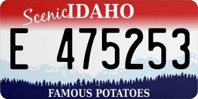 ID license plate E475253