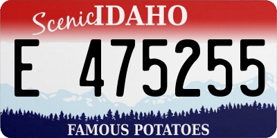 ID license plate E475255