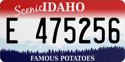 ID license plate E475256